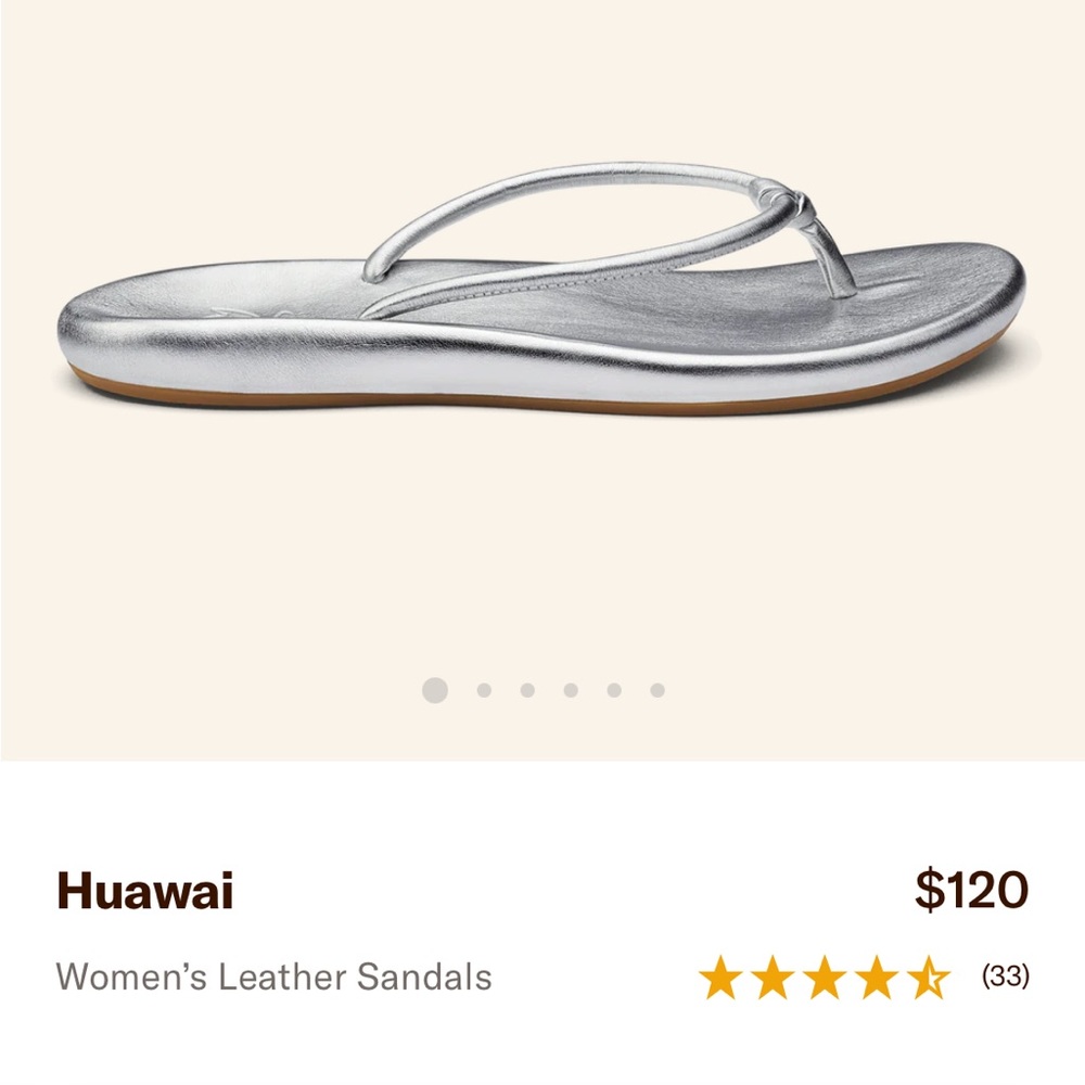 Olukai silver sandal